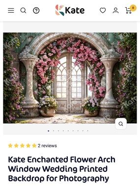 Kate Photography Backdrop Enchanted Flower Arch Window 10’x8’